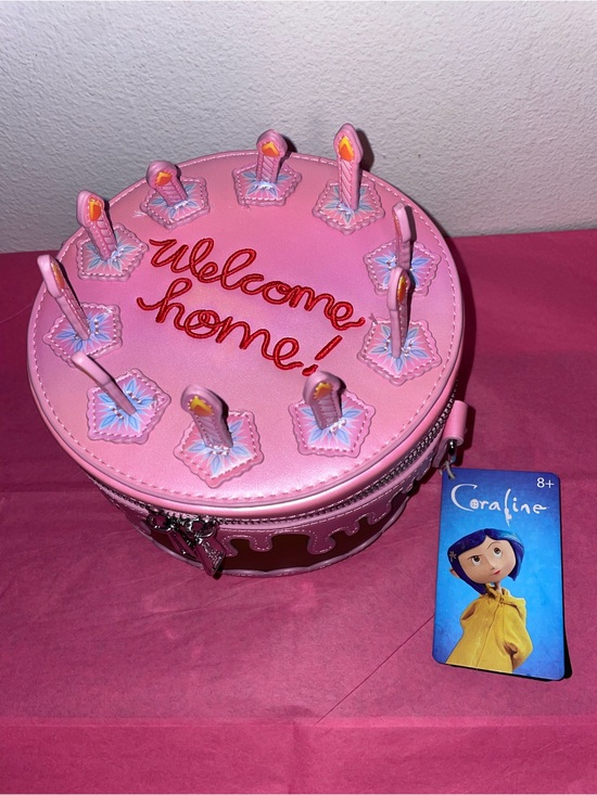 Loungefly Handbags - Exclusive Loungefly Coraline Welcome Home! Cake Cosplay Iridescent Crossbody Bag